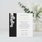 Orchidée blanche Faire-part de mariage 5,25x5,25 (Debout devant)