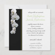 Orchidée blanche Faire-part de mariage 5,25x5,25