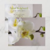 Orchidée blanche ・ Faire-part de mariage RSVP (Devant / Derrière)