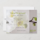 Orchidée blanche ・ Faire-part de mariage RSVP (Dos)