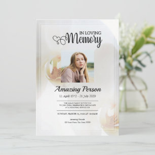 Orchidée blanche Ordre funéraire Invitation