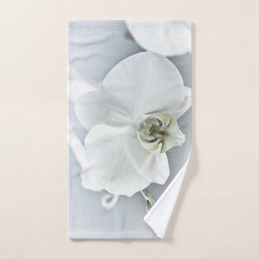 Orchidée blanche Phalaenopsis (Serviette à main)