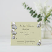 Orchidée blanche RSVP 5.5x4.25 Invitation (Debout devant)
