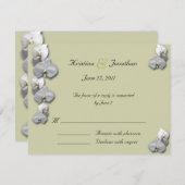 Orchidée blanche RSVP 5.5x4.25 Invitation (Devant / Derrière)