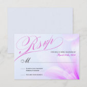 Orchidée Bleu Violet Floral RSVP (Devant / Derrière)