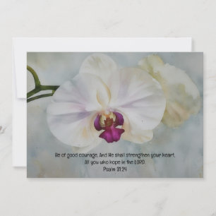 Orchidee Bloem Bijbelvers Platte Notitiekaart