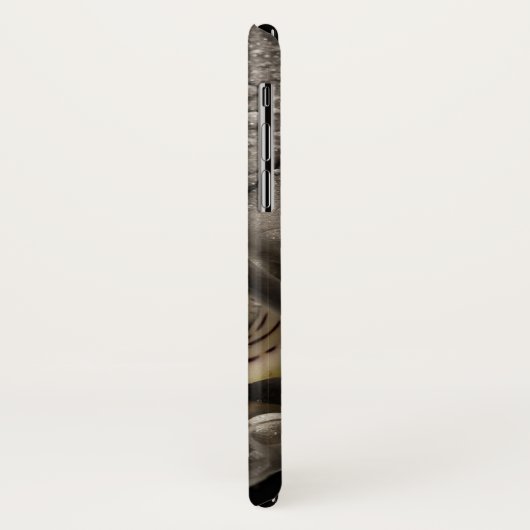 Orchidee bloem grijs zwart elegant Case-Mate iPhone case (Achterkant/links)