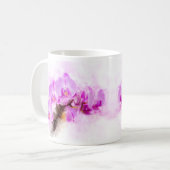 Orchidee bloem waterverf - roze wb 03 koffiemok (Voorkant links)