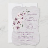 Orchidee bloemen bruiloft uitnodiging Kaart (Voorkant)