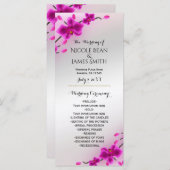 Orchidee Bloemen Elegant Bloemen Bruiloft Programm Programma (Voorkant / Achterkant)