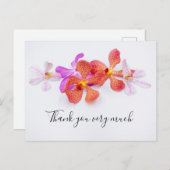 Orchidee bloemen op witte achtergrond Hartelijk da Briefkaart (Voorkant / Achterkant)