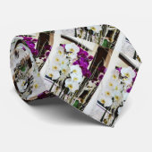 Orchidee bloemen stropdas (Opgerold)