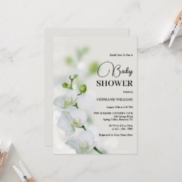 Orchidee Bloesem Baby Shower Kaart