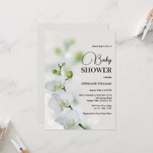 Orchidee Bloesem Baby Shower Kaart