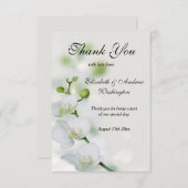 Orchidee Bloesem Blossoms Bruiloft Bedankkaart (Voorkant / Achterkant)
