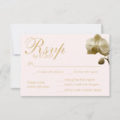 Orchidée Blush Gold RSVP (Dos)