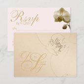 Orchidée Blush Gold RSVP (Devant / Derrière)