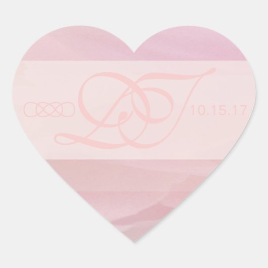 Orchidee Blush Heart Envelope Stickers (Voorkant)