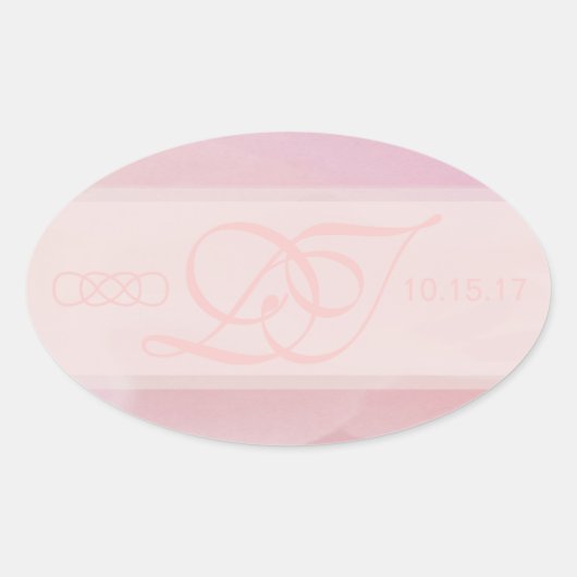 Orchidee Blush Ovaal Envelop Stickers (Voorkant)