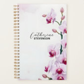 Orchidée botanique rose poudré à l'aquarelle chic (Devant)