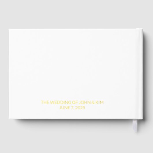 Orchidee bruiloft Folie gastenboek (Achterkant)