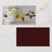 Orchidée • Carte de visite personnel (Devant / Derrière)