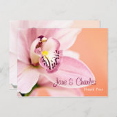 Orchidée ・ Carte postale Merci (Devant / Derrière)