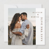 Orchidee Chic Modern Fotobruiloft Save The Date (Voorkant)