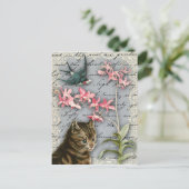 orchidee collage Briefkaart (Staand voorkant)