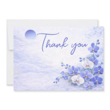 Orchidee Dankkaart – Blauw Bloemendesign