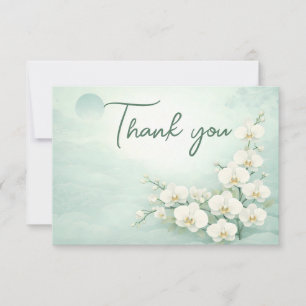 Orchidee Dankkaart – Ivoorwitte Bloemendesign Bedankkaart