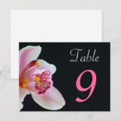 Orchidée de carte numéro de table (Devant / Derrière)
