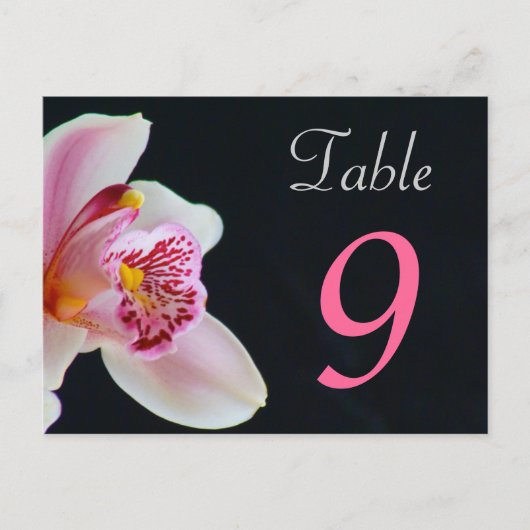Orchidée de carte numéro de table (Devant)