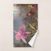 Orchidée de Cattleya et trois colibris par Heade (Serviette à main)