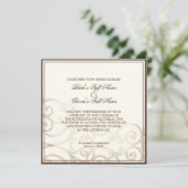 Orchidée de Cattleya taupe brun - Faire-part de ma (Debout devant)