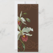 Orchidée de Cattleya taupe brun - Faire-part de ma (Dos)