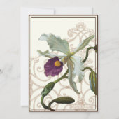 Orchidée de Cattleya violet Brown - Faire-part de  (Dos)