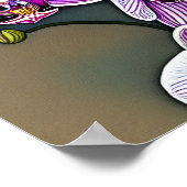 Orchidée de papillon - Impression d'art en toile (Coin)