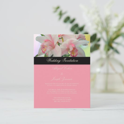 Orchidée, do-it-yourself Faire-part de mariage / e (Debout devant)