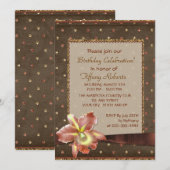 Orchidee Elegance Vrouwen Verjaardagsfeest Kaart (Voorkant / Achterkant)