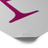 Orchidee Elegant Monogram Initiaal A Poster (Hoek)