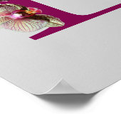 Orchidee Elegant Monogram Initiaal E Persoonlijk Poster (Hoek)