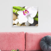 orchidee en Bamboe Canvas Afdruk (Insitu (Woonkamer))