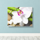 orchidee en Bamboe Canvas Afdruk (Insitu (Houten vloer))