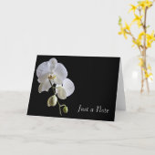 Orchidée en noir juste une carte de note (Fleur jaune)