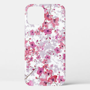 Orchidee: enkelvoudige rode schoonheid. iPhone 12 hoesje