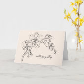 Orchidée Fleur Sympathie Carte Perte Funéraire Mem (Fleur jaune)