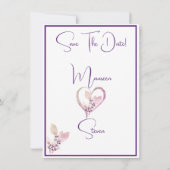 Orchidée Flower Enregistrer la date Mariage Carte (Dos)