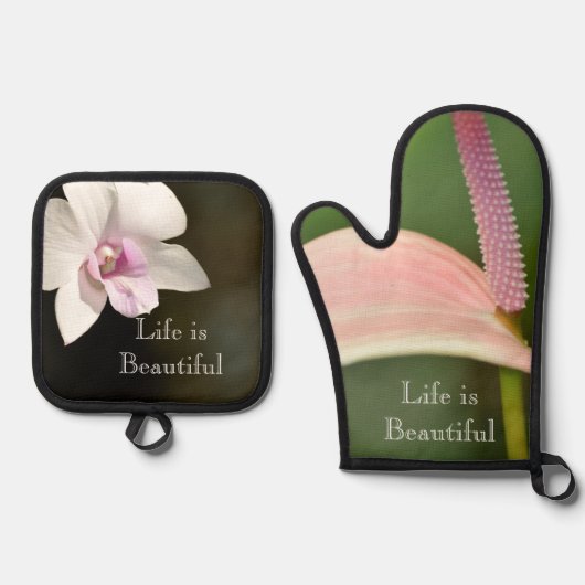 Orchidee Flower Kauai, Hawaï Ovenwant & Pannenlap Set (Voorkant)