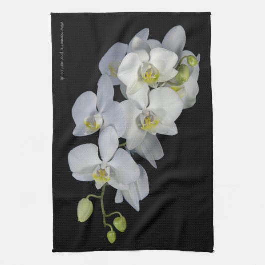 Orchidee Garland keukenhanddoek (Verticaal)